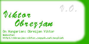 viktor obrezjan business card